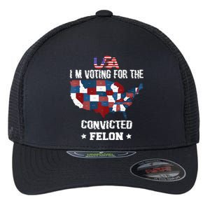 Trump 2024 Convicted Felon IM Voting Convicted Felon 2024 Flexfit Unipanel Trucker Cap