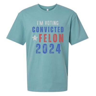 Trump 2024 Convicted Felon IM Voting Convicted Felon 2024 Sueded Cloud Jersey T-Shirt