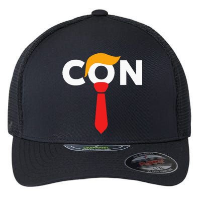 Trump 2024 Convicted Felon Don The Con Flexfit Unipanel Trucker Cap