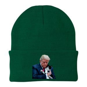 Trump 2024 Cat Maga Funny Trump Cat Knit Cap Winter Beanie