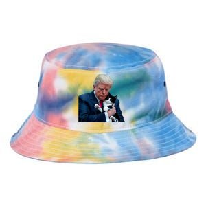 Trump 2024 Cat Maga Funny Trump Cat Tie Dye Newport Bucket Hat