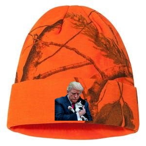 Trump 2024 Cat Maga Funny Trump Cat Kati Licensed 12" Camo Beanie