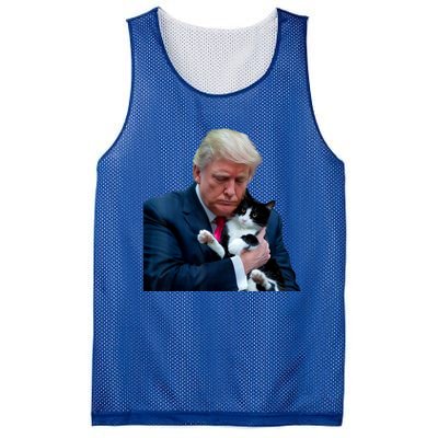 Trump 2024 Cat Maga Funny Trump Cat Mesh Reversible Basketball Jersey Tank