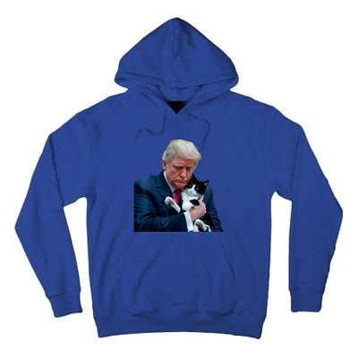 Trump 2024 Cat Maga Funny Trump Cat Tall Hoodie