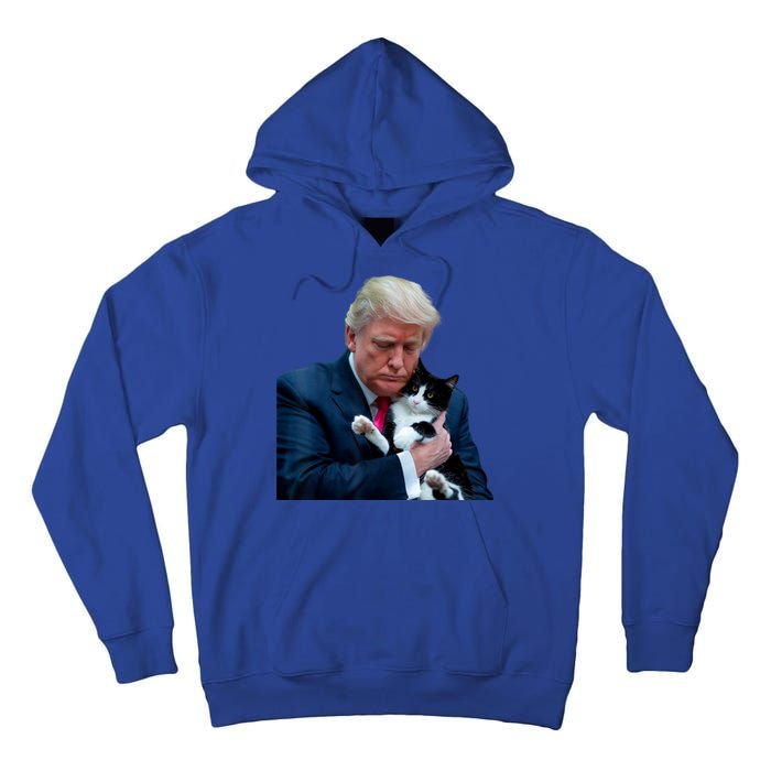 Trump 2024 Cat Maga Funny Trump Cat Tall Hoodie