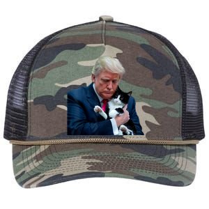 Trump 2024 Cat Maga Funny Trump Cat Retro Rope Trucker Hat Cap