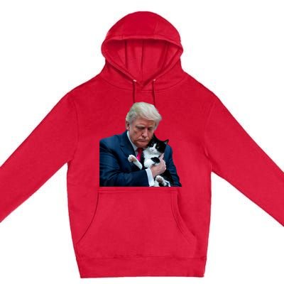 Trump 2024 Cat Maga Funny Trump Cat Premium Pullover Hoodie