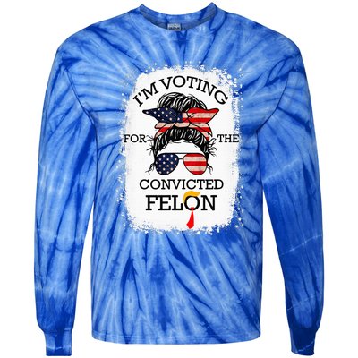 Trump 2024 Convicted Felon Tie-Dye Long Sleeve Shirt