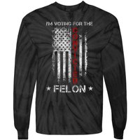 Trump 2024 Convicted Felon IM Voting Convicted Felon 2024 Tie-Dye Long Sleeve Shirt