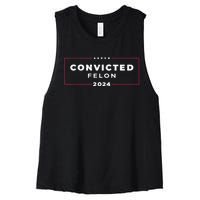 Trump 2024 Convicted Felon IM Voting Convicted Felon 2024 Women's Racerback Cropped Tank