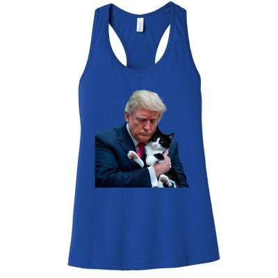 Trump 2024 Cat Maga Funny Trump Cat Women's Racerback Tank