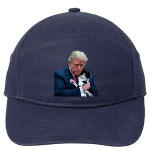 Trump 2024 Cat Maga Funny Trump Cat 7-Panel Snapback Hat