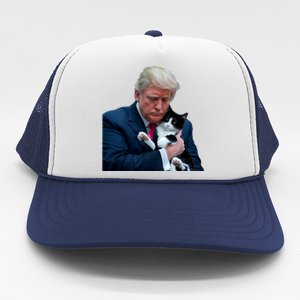 Trump 2024 Cat Maga Funny Trump Cat Trucker Hat