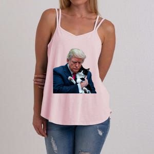 Trump 2024 Cat Maga Funny Trump Cat Women's Strappy Tank