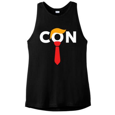 Trump 2024 Convicted Felon Don The Con Ladies PosiCharge Tri-Blend Wicking Tank