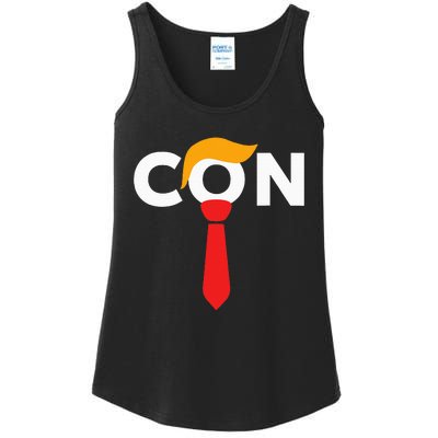 Trump 2024 Convicted Felon Don The Con Ladies Essential Tank