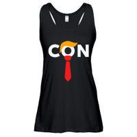 Trump 2024 Convicted Felon Don The Con Ladies Essential Flowy Tank