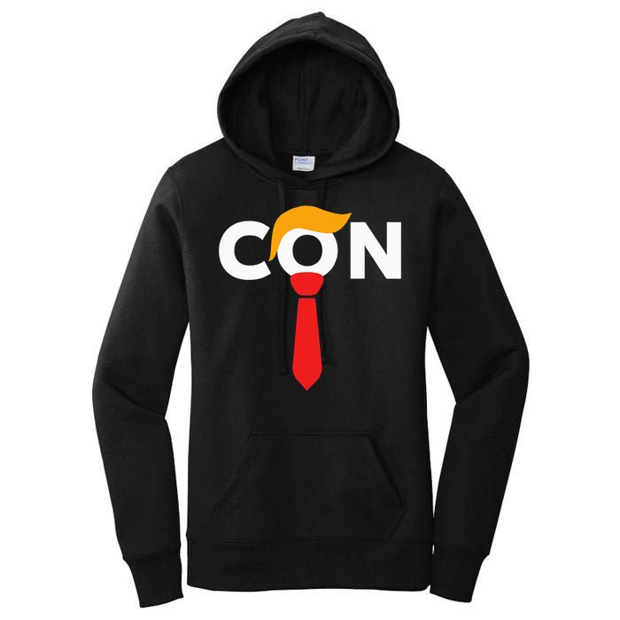 Trump 2024 Convicted Felon Don The Con Women's Pullover Hoodie