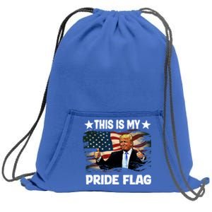 Trump 2024 Convicted Felon This Is My Pride Flag Gift Sweatshirt Cinch Pack Bag