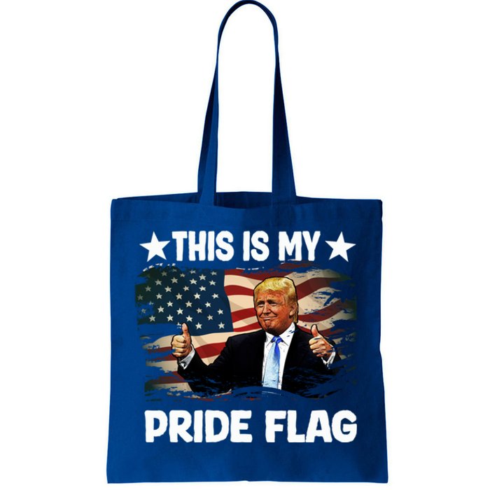 Trump 2024 Convicted Felon This Is My Pride Flag Gift Tote Bag