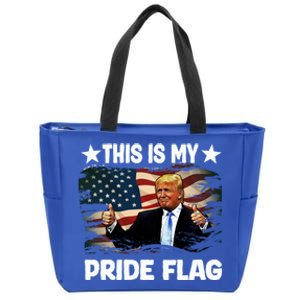 Trump 2024 Convicted Felon This Is My Pride Flag Gift Zip Tote Bag