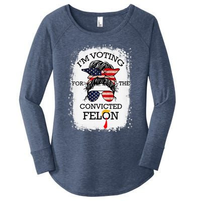 Trump 2024 Convicted Felon IM Voting Convicted Felon 2024 Women's Perfect Tri Tunic Long Sleeve Shirt