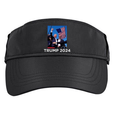 Trump 2024 Campaign Rally – Fist Pumping With American Flag Adult Drive Performance Visor