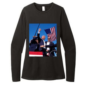 Trump 2024 Donald Trump Fist Pump Womens CVC Long Sleeve Shirt