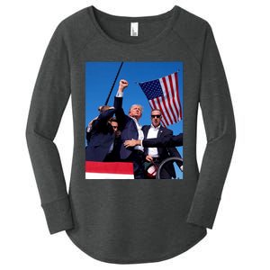 Trump 2024 Donald Trump Fist Pump Women's Perfect Tri Tunic Long Sleeve Shirt