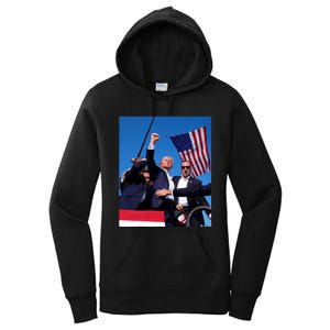 Trump 2024 Donald Trump Fist Pump Women's Pullover Hoodie