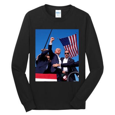 Trump 2024 Donald Trump Fist Pump Tall Long Sleeve T-Shirt