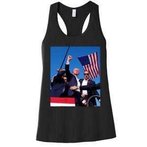 Trump 2024 Donald Trump Fist Pump Women's Racerback Tank