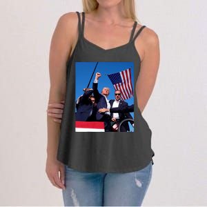 Trump 2024 Donald Trump Fist Pump Women's Strappy Tank