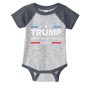 Trump 2024 Drill Baby Drill Funny Pro Trump Infant Baby Jersey Bodysuit