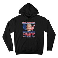 Trump 2024 Drill Baby Drill Us Flag Republican 4th Of July Hoodie