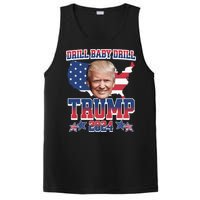 Trump 2024 Drill Baby Drill Us Flag Republican 4th Of July PosiCharge Competitor Tank