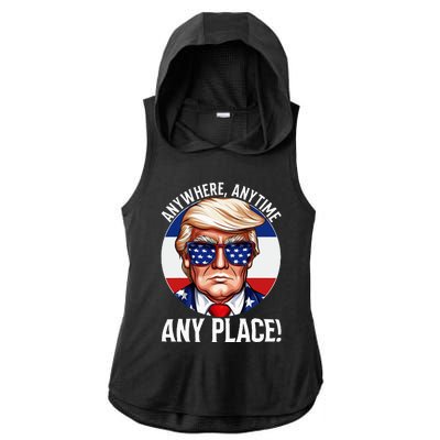 Trump 2024 Debate 2024 Election Funny Trump Biden Ladies PosiCharge Tri-Blend Wicking Draft Hoodie Tank