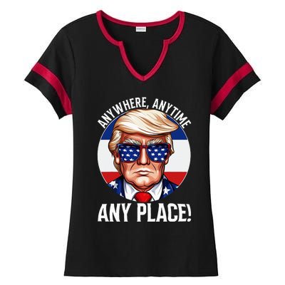 Trump 2024 Debate 2024 Election Funny Trump Biden Ladies Halftime Notch Neck Tee