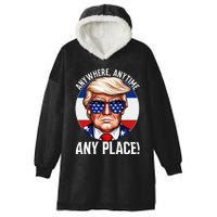 Trump 2024 Debate 2024 Election Funny Trump Biden Hooded Wearable Blanket