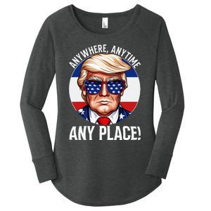 Trump 2024 Debate 2024 Election Funny Trump Biden Women's Perfect Tri Tunic Long Sleeve Shirt