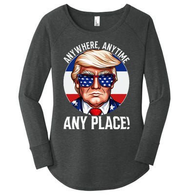 Trump 2024 Debate 2024 Election Funny Trump Biden Women's Perfect Tri Tunic Long Sleeve Shirt