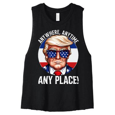 Trump 2024 Debate 2024 Election Funny Trump Biden Women's Racerback Cropped Tank