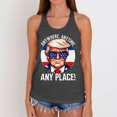 Trump 2024 Debate 2024 Election Funny Trump Biden Women's Knotted Racerback Tank