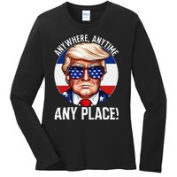 Trump 2024 Debate 2024 Election Funny Trump Biden Ladies Long Sleeve Shirt