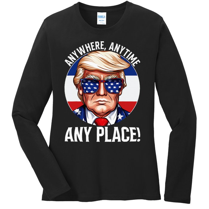 Trump 2024 Debate 2024 Election Funny Trump Biden Ladies Long Sleeve Shirt