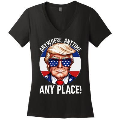 Trump 2024 Debate 2024 Election Funny Trump Biden Women's V-Neck T-Shirt