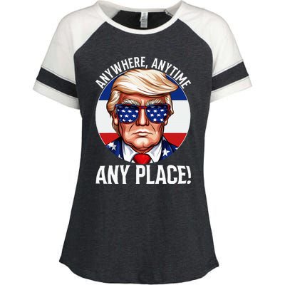 Trump 2024 Debate 2024 Election Funny Trump Biden Enza Ladies Jersey Colorblock Tee