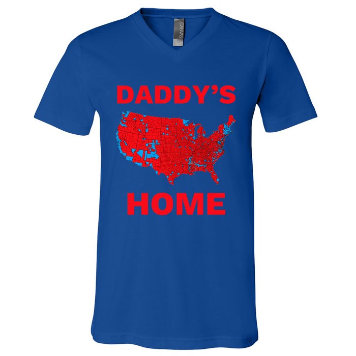 Trump 2024 DaddyS Home Trump Won 2024 Electoral V-Neck T-Shirt