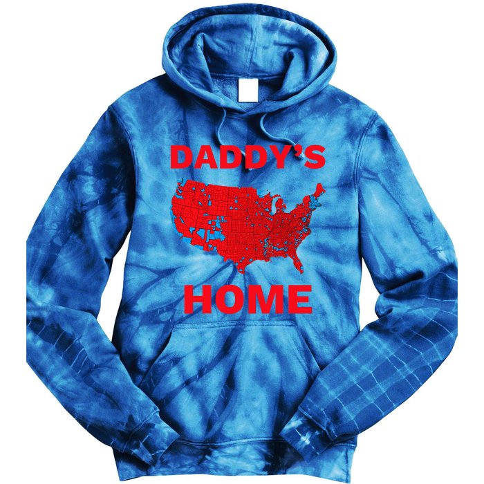 Trump 2024 DaddyS Home Trump Won 2024 Electoral Tie Dye Hoodie