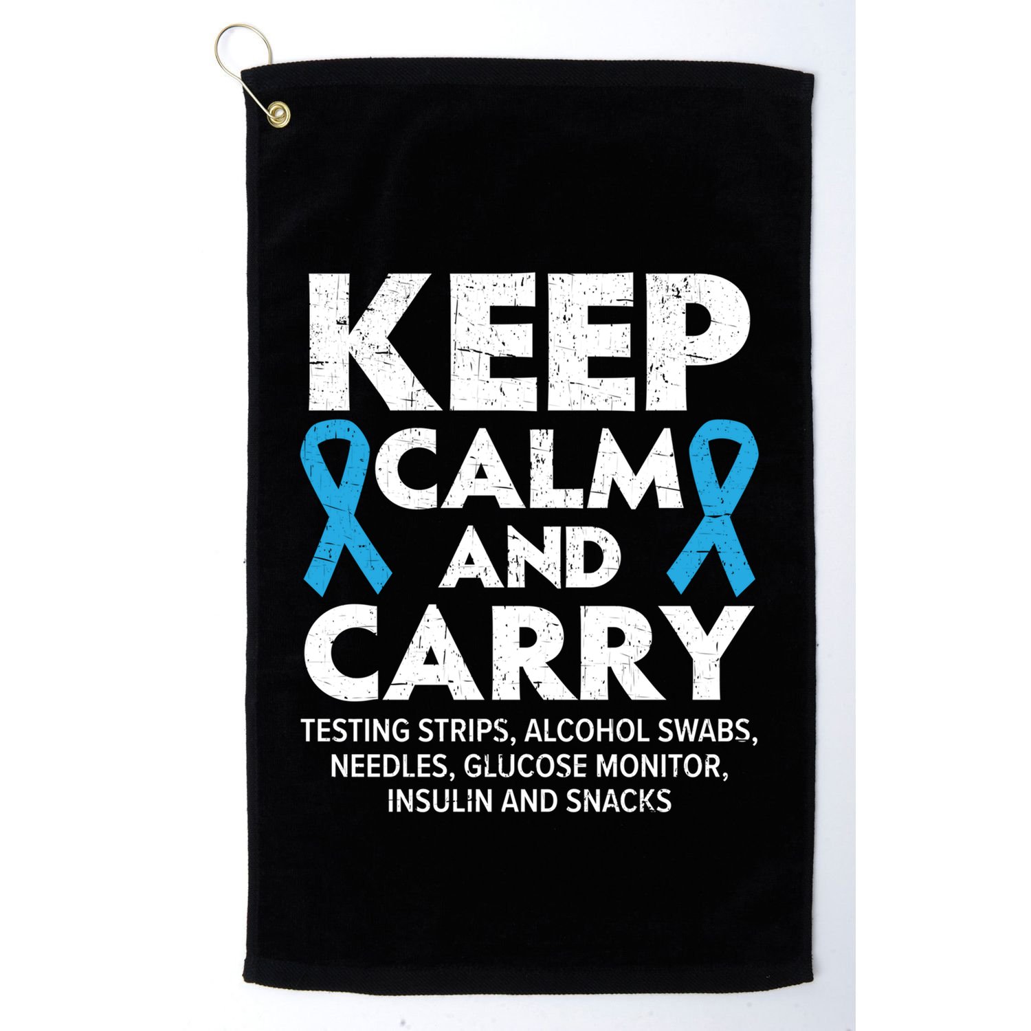 Type 2 Diabetes T2d Warrior Diabetes Awareness Gift Golf Towel